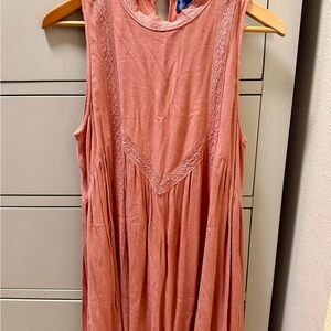 Blue Rain Coral Sleeveless Dress